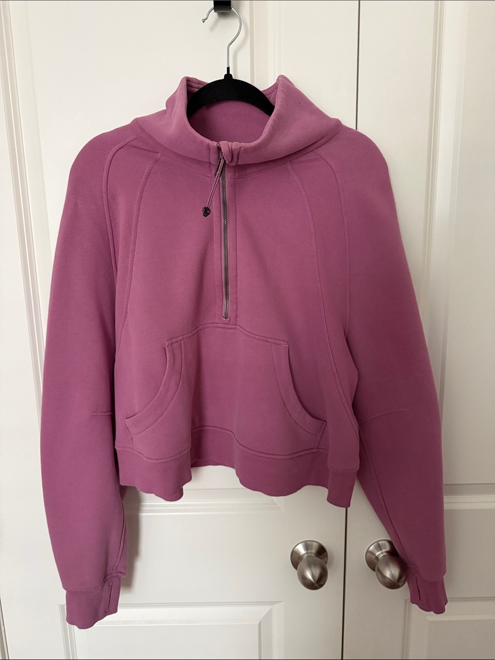 Lululemon M/L Half Zip Scuba Pullover - Mauve Pink